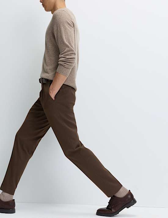 מכנסי סטרץ' אלגנטיים בגזרה מחויטת