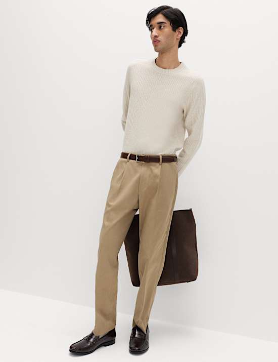 Tailored Fit Stretch Smart Trousers