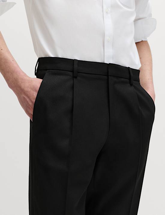 Tailored Fit Stretch Smart Trousers