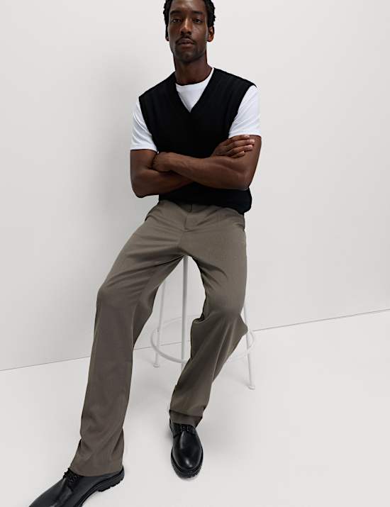 Relaxed Fit Smart Stretch Trousers