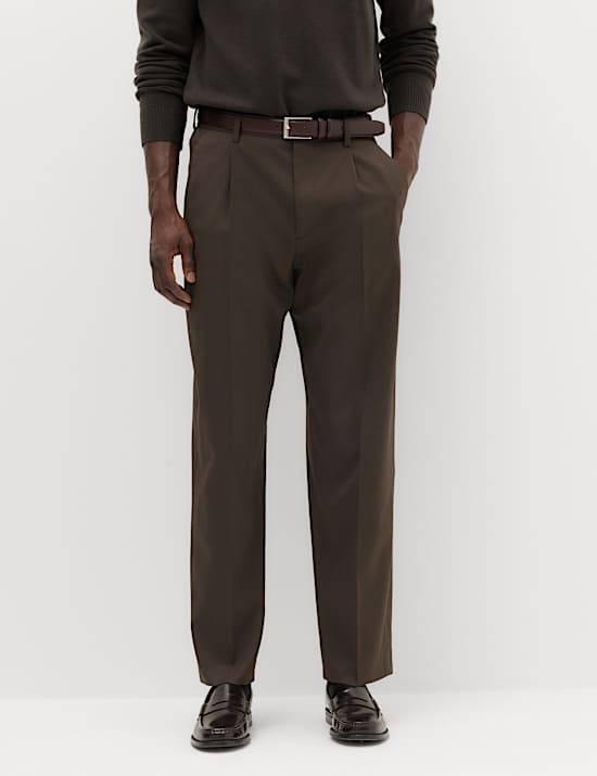 Relaxed Fit Smart Stretch Trousers