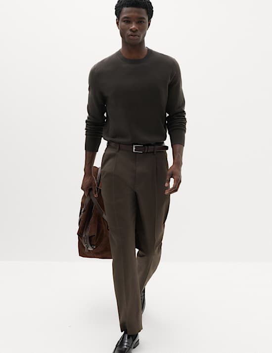 Relaxed Fit Smart Stretch Trousers