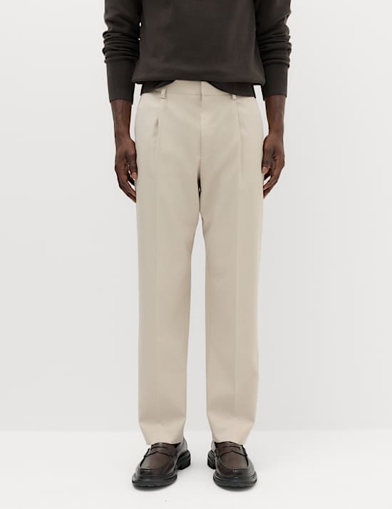 Relaxed Fit Smart Stretch Trousers