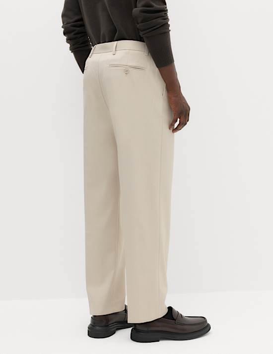 Relaxed Fit Smart Stretch Trousers