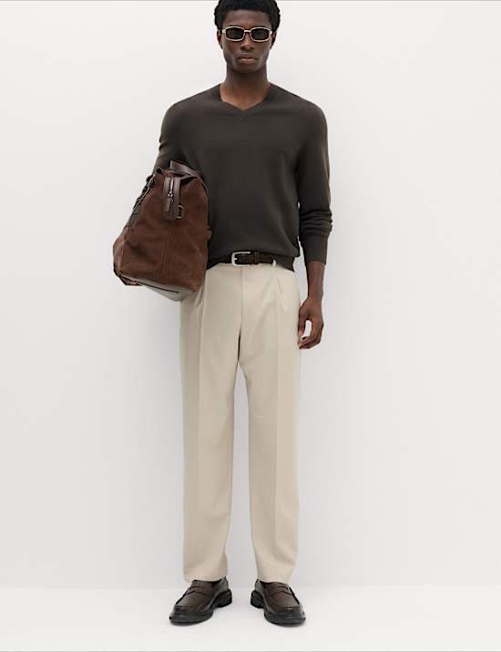Relaxed Fit Smart Stretch Trousers
