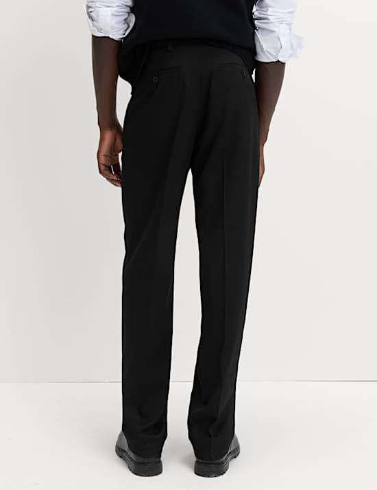 Pantalones de vestir elásticos de corte holgado