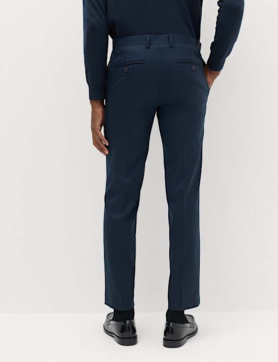 Slim Fit Wool Blend Suit Trousers