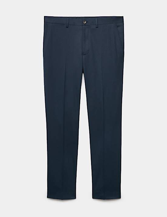 Slim Fit Wool Blend Suit Trousers