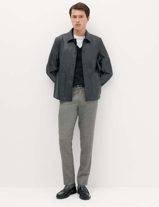 Slim Fit Wool Blend Suit Trousers