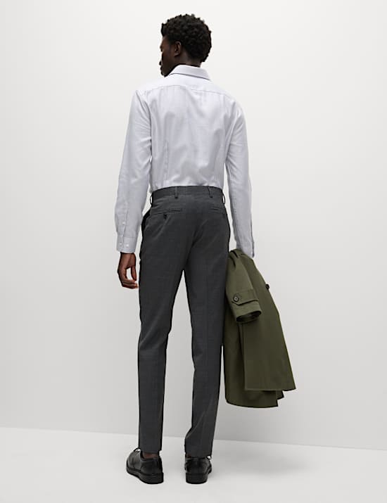 Slim Fit Wool Blend Trousers