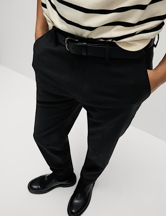 Slim Fit Wool Blend Trousers