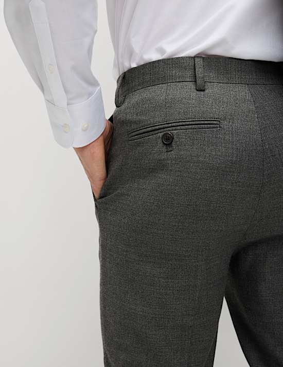 מכנסיים מתערובת צמר בגזרה רגילה