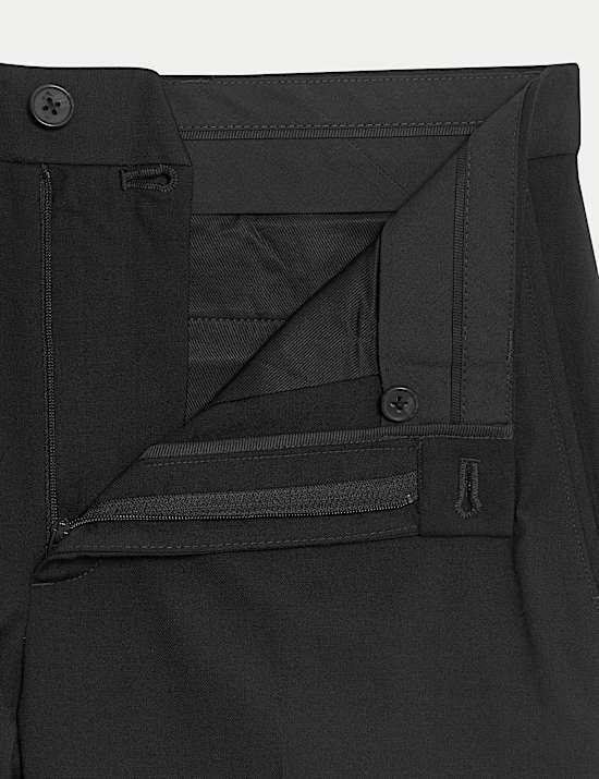 Pantalon van wolmix met normale pasvorm