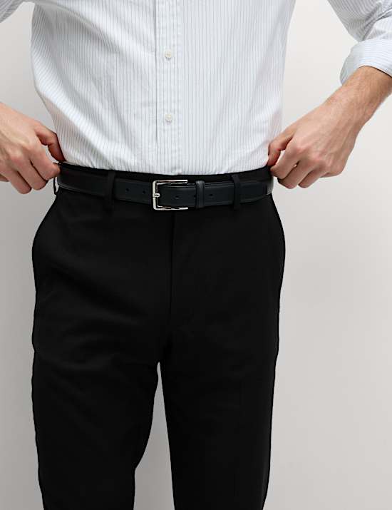 Pantalon van wolmix met normale pasvorm