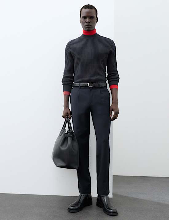 Wool Blend Performance Trousers