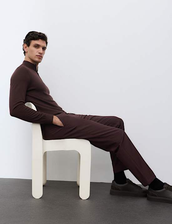 Wool Blend Performance Trousers