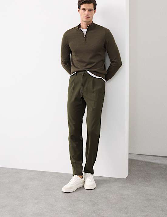 Wool Blend Performance Trousers