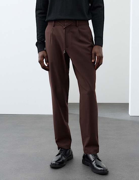 Wool Blend Performance Trousers