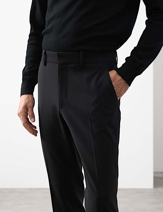 Slim Fit Wool Blend Performance Trousers
