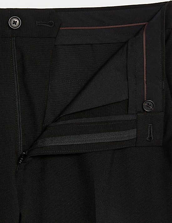 Slim Fit Flat Front Stretch Trousers