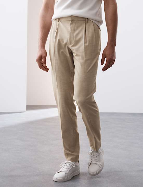 Tailored Fit 360 Flex Pleated Trousers