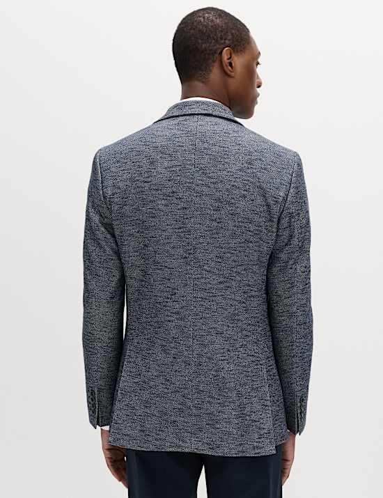 Tailored Fit Textured Stretch Blazer
