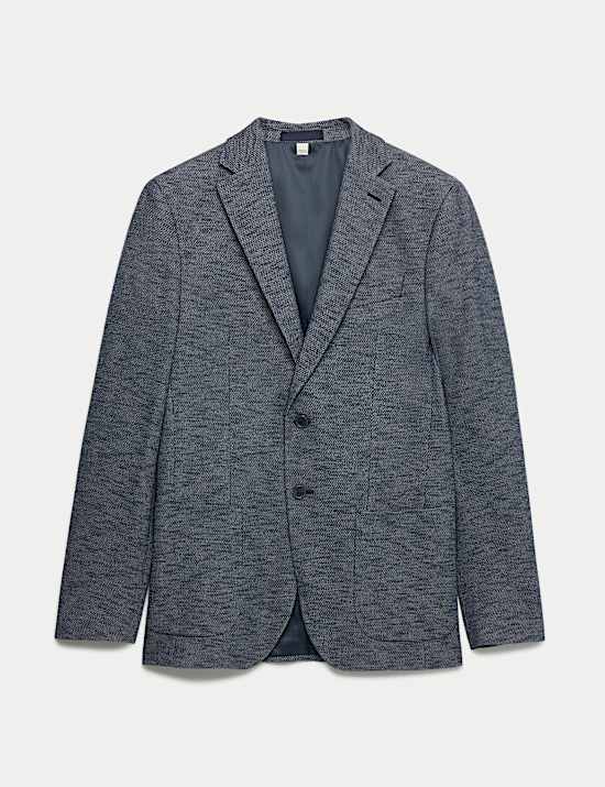 Tailored Fit Textured Stretch Blazer