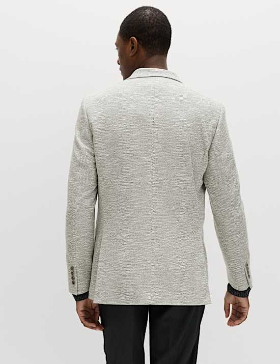 Tailored Fit Textured Stretch Blazer