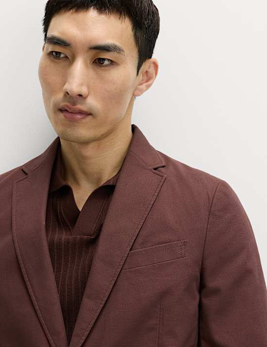 Cotton Rich Laundered Canvas Blazer