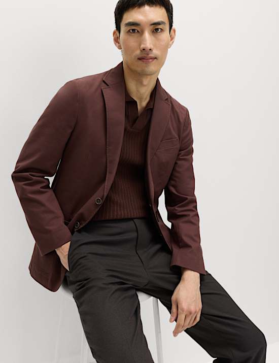 Cotton Rich Laundered Canvas Blazer