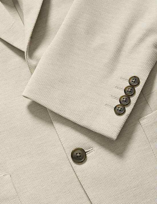 Tailored Fit Jersey Textured Blazer