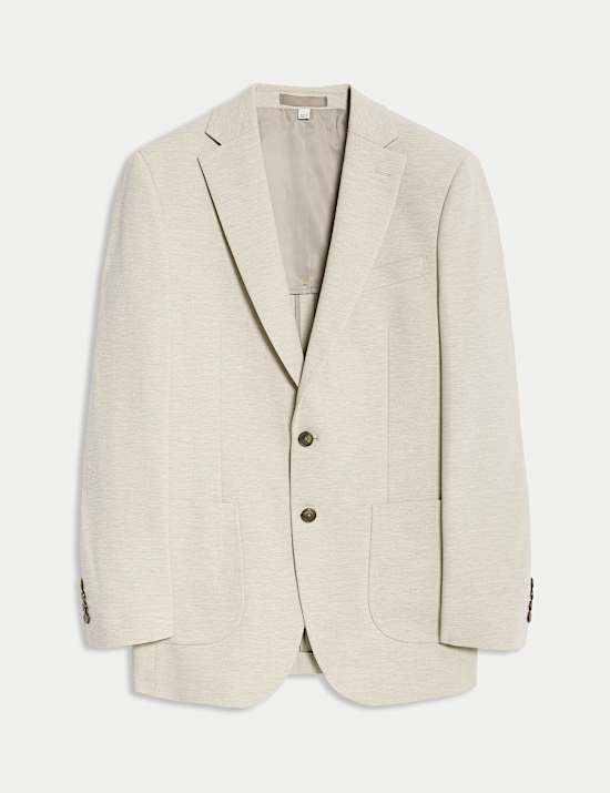 Tailored Fit Jersey Textured Blazer