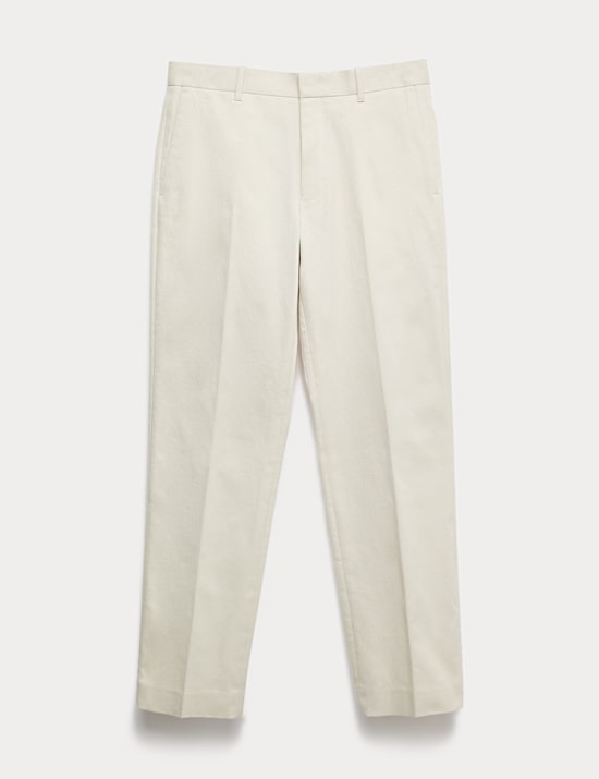 Straight Fit Bedford Cord Smart Trousers