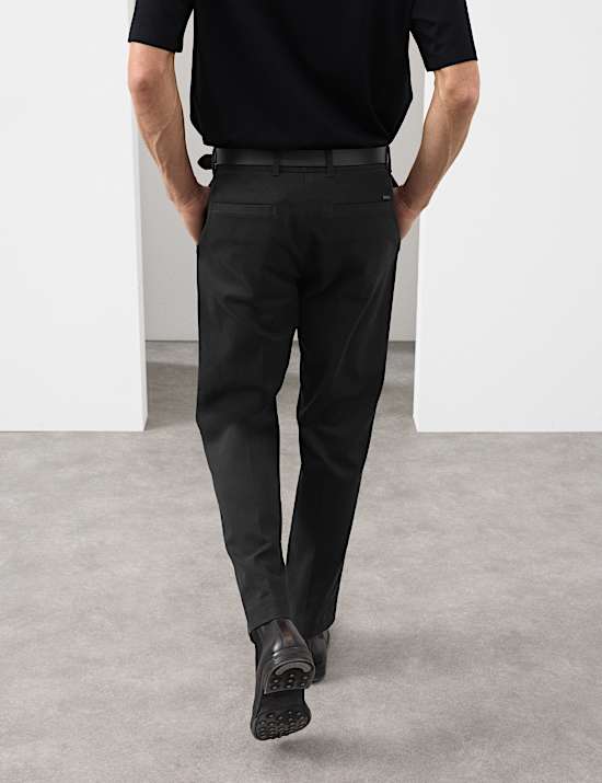 Straight Fit Bedford Cord Smart Trousers