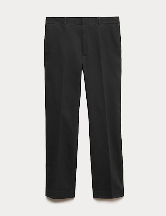 Straight Fit Bedford Cord Smart Trousers