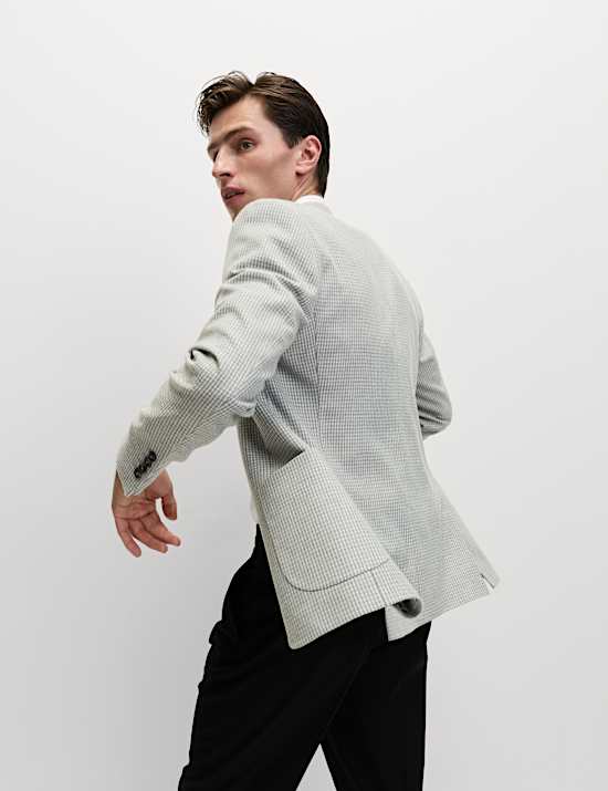 Tailored Fit Puppytooth Stretch Blazer