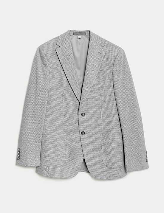 Tailored Fit Cotton Rich Puppytooth Blazer