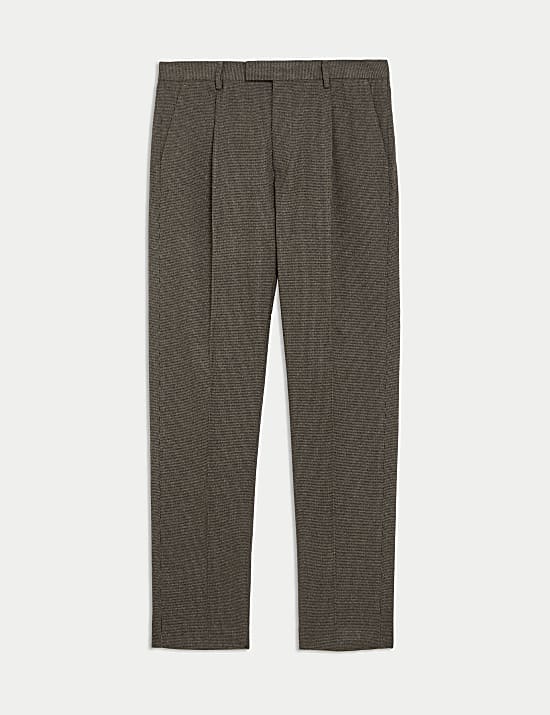 Tailored Fit Warm Handle Puppytooth Trousers