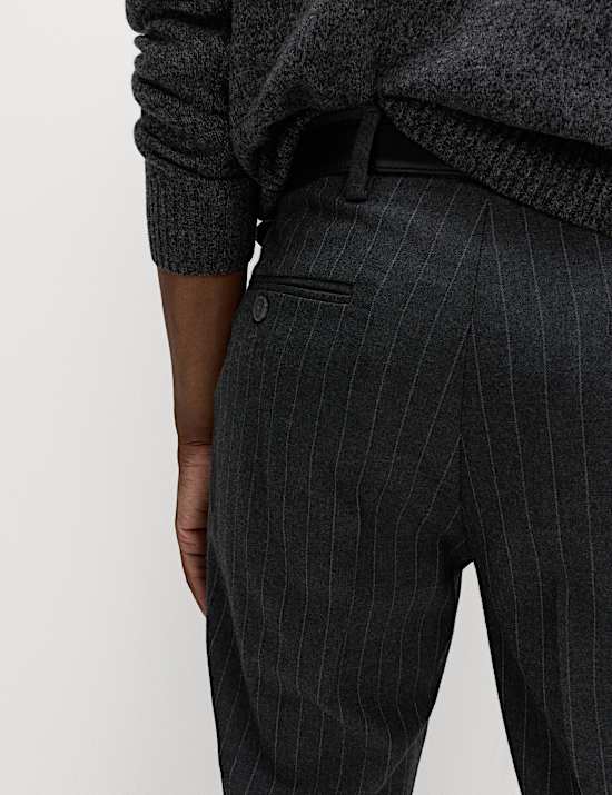 Slim Fit Pinstripe Trousers