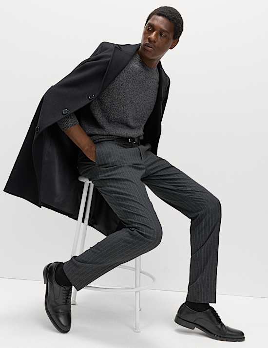 Slim Fit Pinstripe Trousers