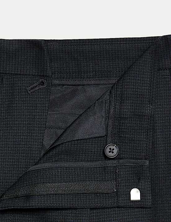 Tailored Fit Warm Handle Puppytooth Trousers