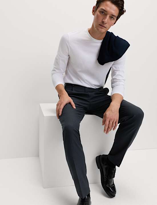 Tailored Fit Warm Handle Puppytooth Trousers