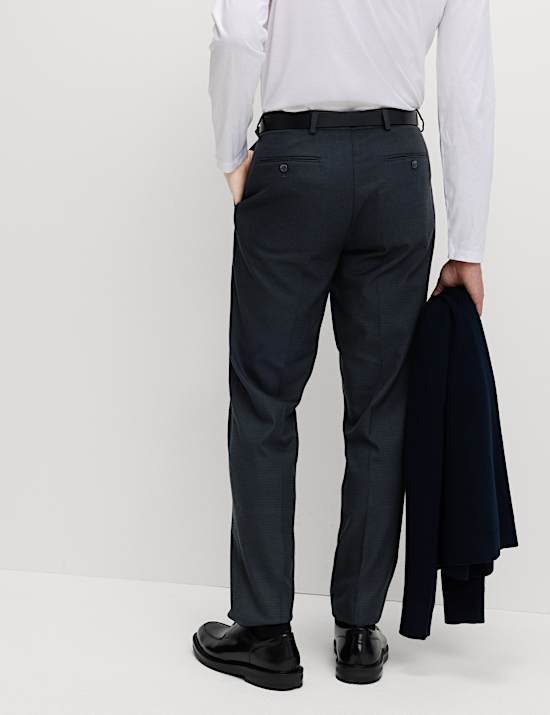 Tailored Fit Warm Handle Puppytooth Trousers