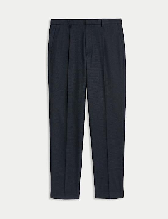 Tailored Fit Warm Handle Puppytooth Trousers