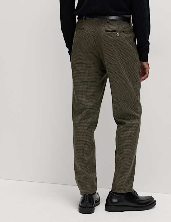 Tailored Fit Warm Handle Puppytooth Trousers