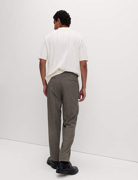 Tailored Fit Warm Handle Puppytooth Trousers