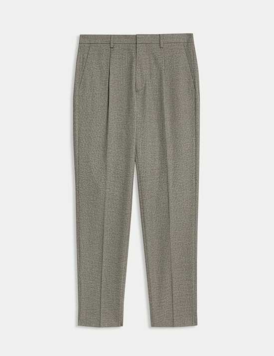 Tailored Fit Warm Handle Puppytooth Trousers