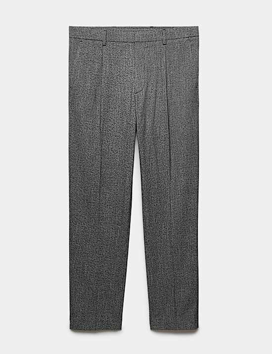 Tailored Fit Puppytooth Stretch Trousers