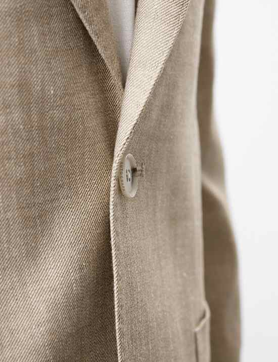 Tailored Fit Italian Linen Blend Twill Blazer