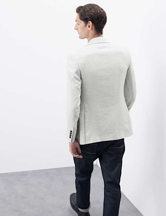 Tailored Fit Italian Linen Blend Twill Blazer